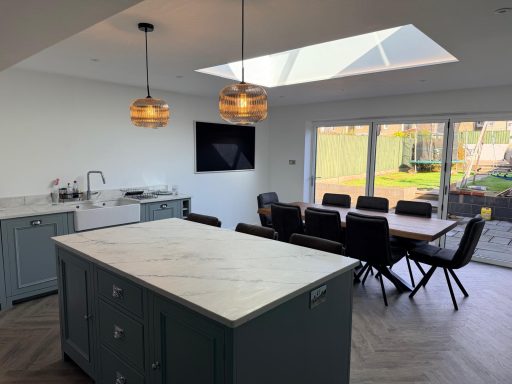 Completed kitchen extension project in Poole with modern design