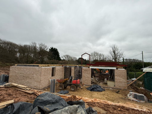 High-quality new build shell in Swanage demonstrating solid structural build