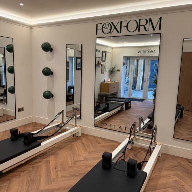 Garage conversion in Poole transformed into a bright Pilates studio