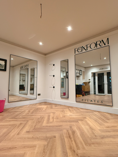 Completed garage conversion in Poole designed as a Pilates studio