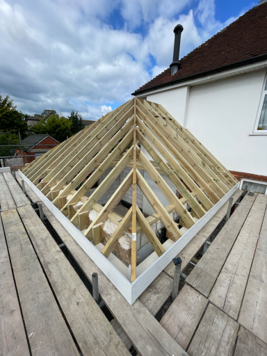 Garage extension construction in Poole with seamless integration to existing property