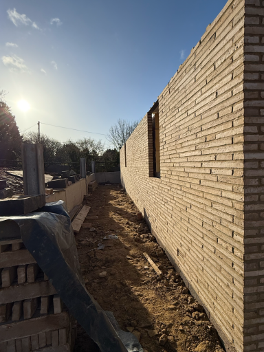 Professional new build shell build in Swanage showing excellent build quality